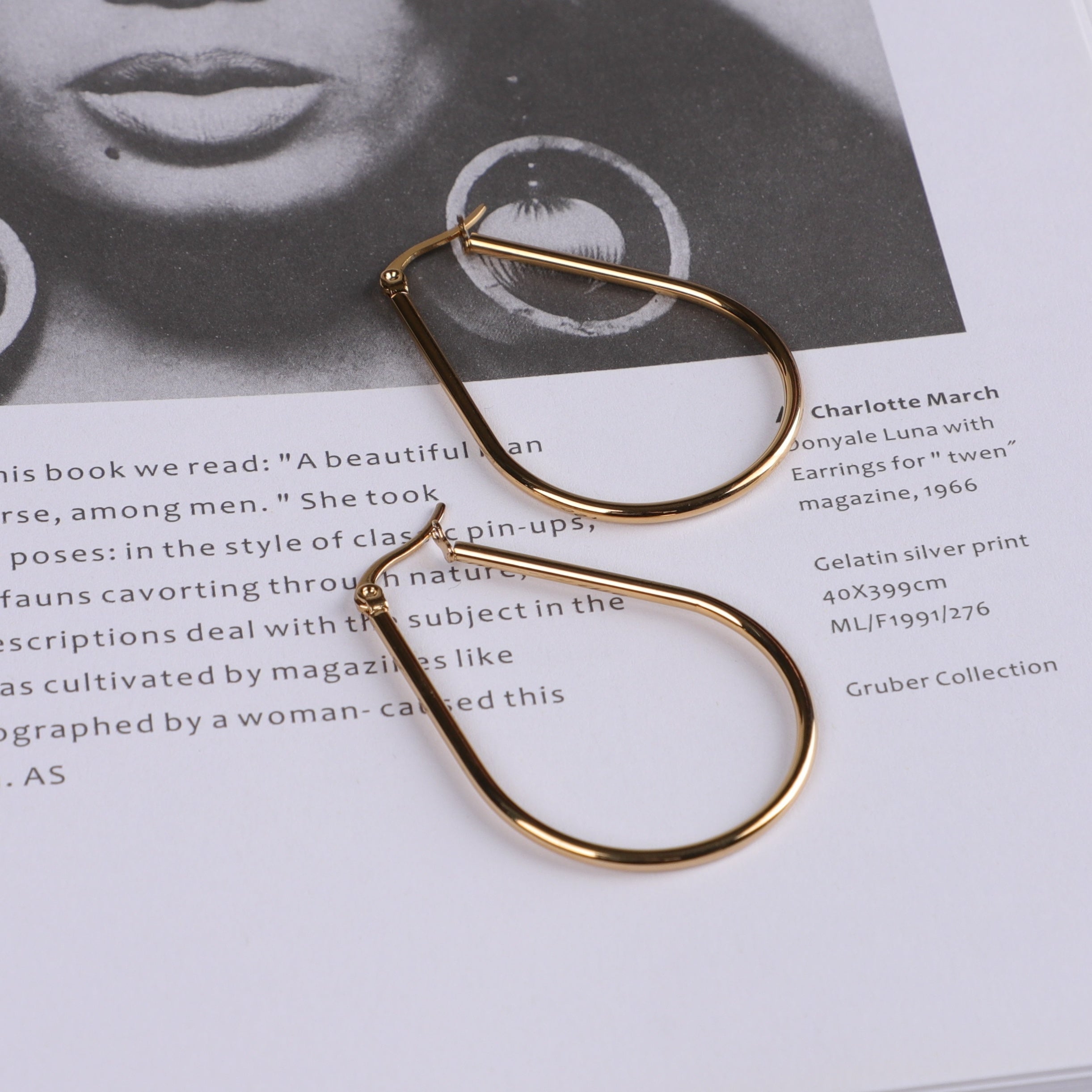 Glamorous 18k Plated Stainless Steel Earrings for Women and Girls