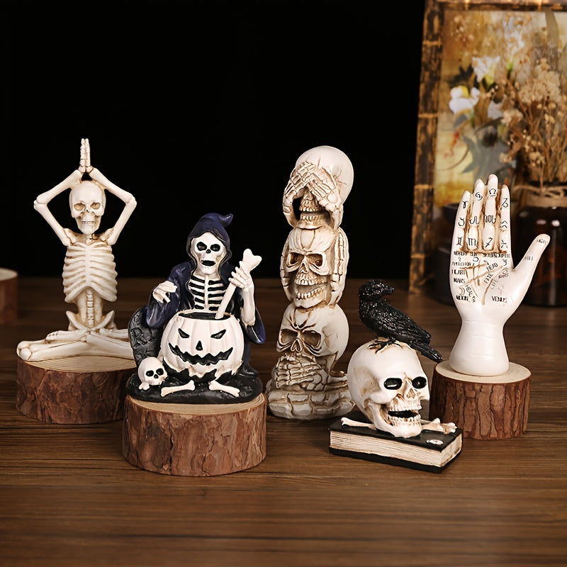Halloween Skull Resin Decoration Collectible Toy