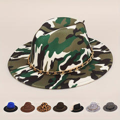 Breathable Cowboy Hat with Splicing Cow Pattern for Outdoor Activities