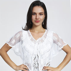 Vintage Embroidered Bead Shawl Evening Party Bridal Shawl