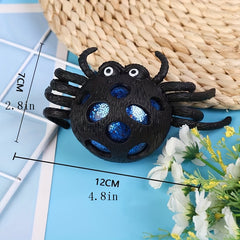 Halloween Squishy Stress Balls Fidget Toys Spider Squeeze Ball Toys For Kids
