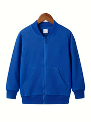 Boys Zip Up Sweatshirt with Pockets- Gym Sports Jacket