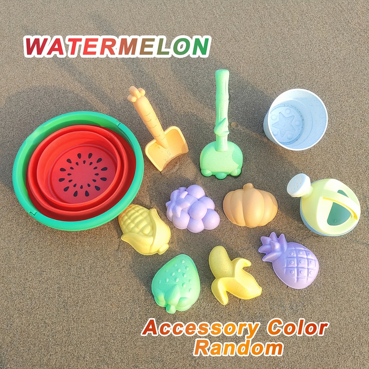 11pcs Watermelon Beach Sand Toys Set Durable PP Material