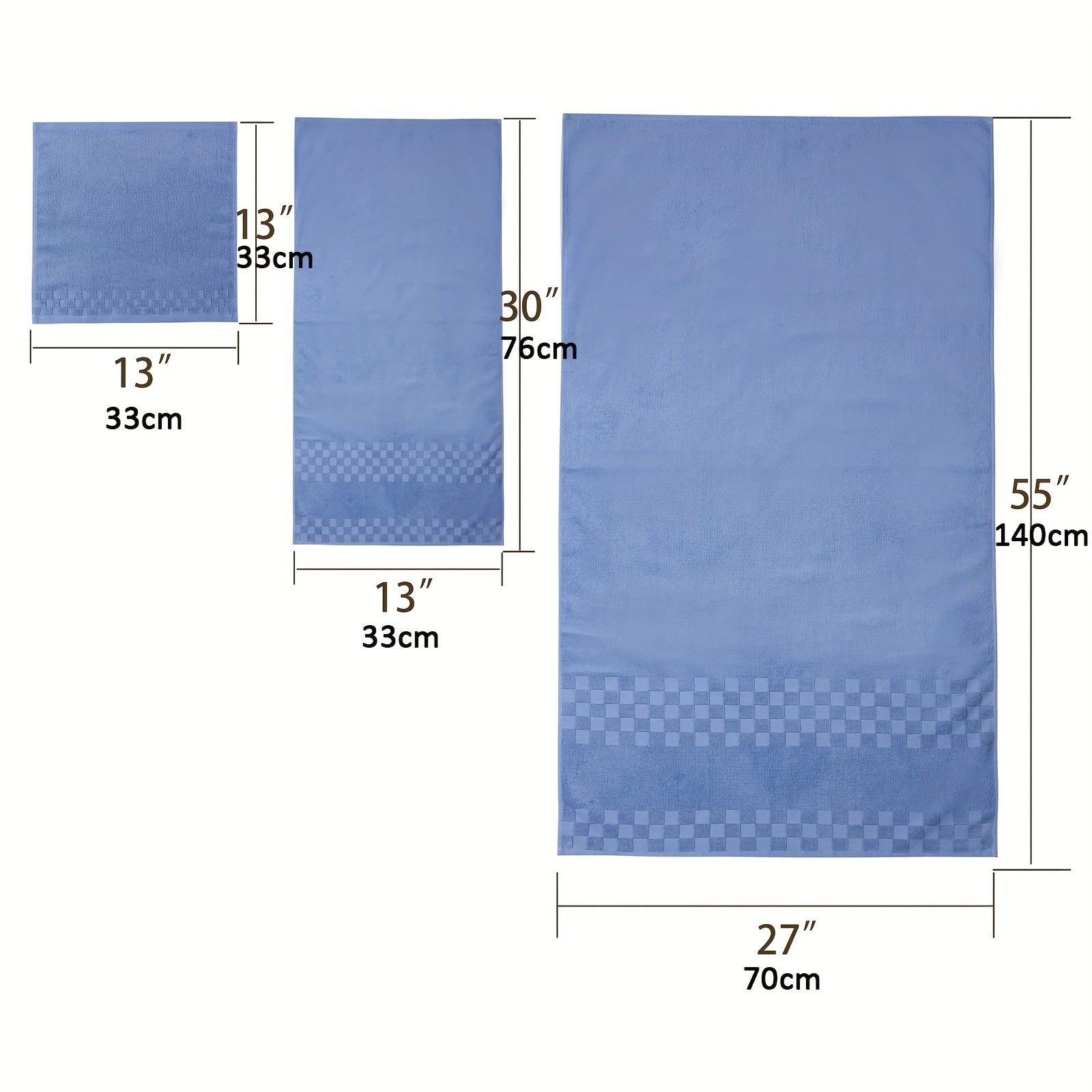 6pcs Soft Bath Towel Set Anti Odor Highly Absorbent Lightweight Spa Towel
