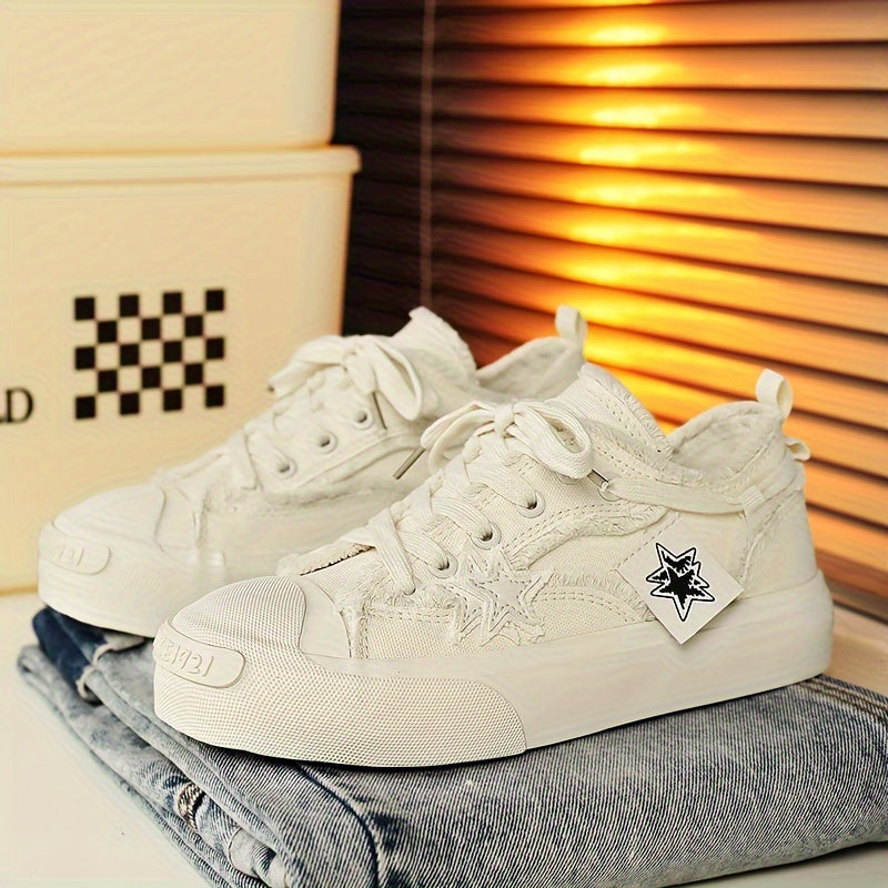 Women's Star Patched Platform Skate Shoes