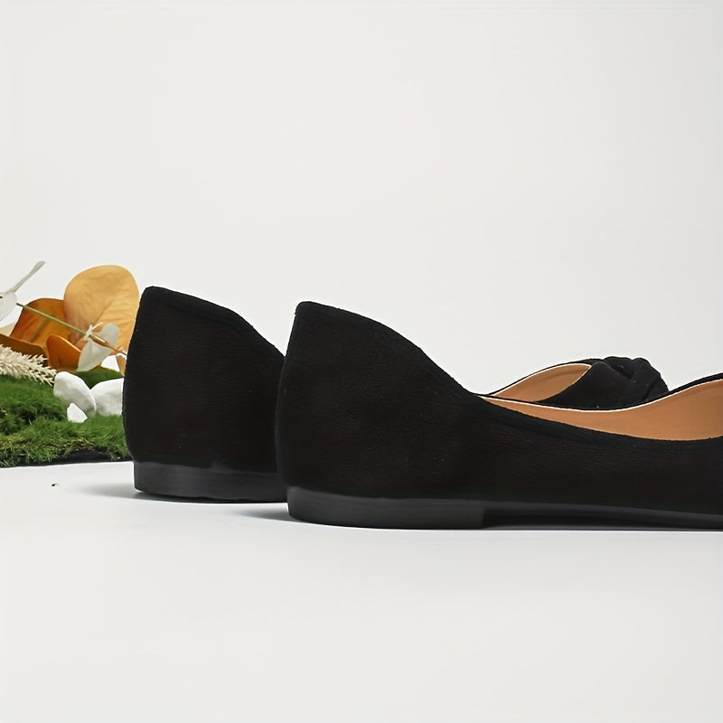 Women's Pleated Ballet Shoes Point Toe Flat Shoes