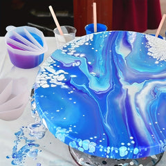 8 Silicone Split Cups Reusable Resin Mixing Cups Dividers Paint Pouring Supplies