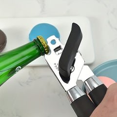 Stainless Steel Can & Bottle Opener for Easy Kitchen Tasks
