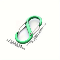 8pcs S-shaped Backpack Hanging Buckle Spring Keychain for Outdoor Camping