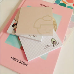 Student Cartoon Bread Notes 8x8cm Memo Note Paper