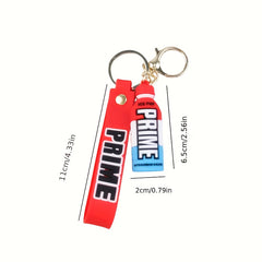 PVC Beverage Bottle Doll Key Chain, Car Keychain Pendant
