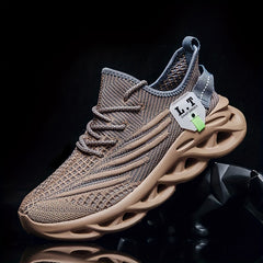 Men's Solid Blade Sneakers Breathable Soft Sole Shoes