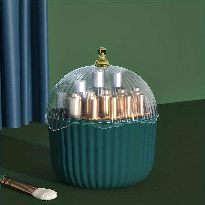 Dustproof Cosmetic Organizer with Transparent Lid