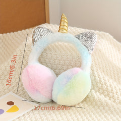 Unicorn Warm Earmuffs Winter Coldproof Rabbit Earmuffs