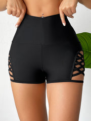Cross Cut Out Lounge Bottoms Comfy Stretch Shorts Womens Loungewear