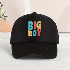 Kids BIG BOY Print Mesh Baseball Cap Sunshade Breathable Hat