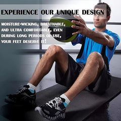 Men's Mid Crew Sport Socks Compression Sweat Absorbing Nylon Breathable Socks
