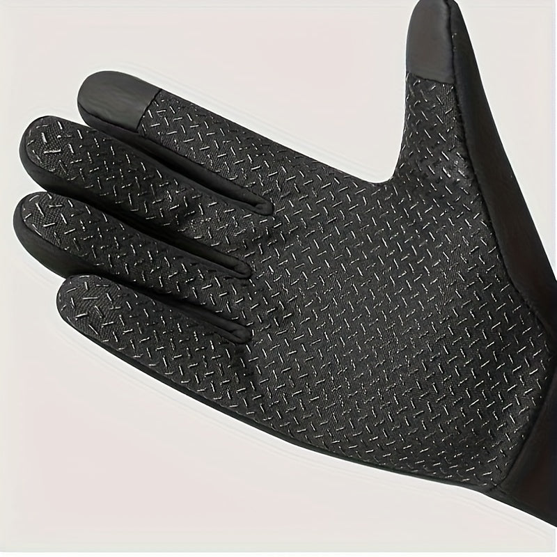Winter Warm Gloves With Velvet Unisex Outdoor Gloves For Fishing Cycling