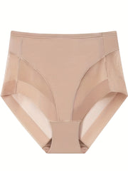 4pcs Mesh Stitching Briefs Comfy & Breathable Intimates Panties