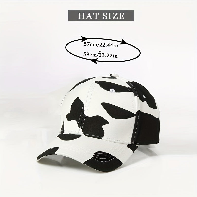 Cow Print Baseball Cap Unisex Men Women
