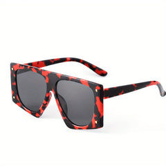 Leopard Snake Print Sunglasses Oversized Gradient Glasses UV400