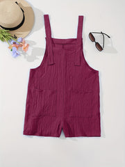 Patched Pockets Overall Jumpsuit Casual Overalls