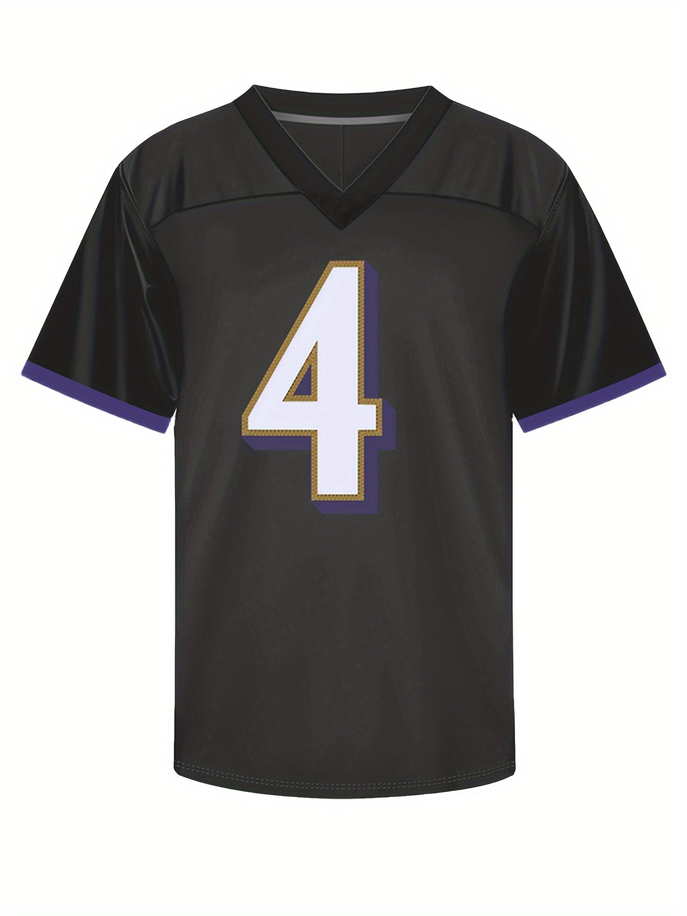Men's Football Jersey V Neck Short Sleeve Uniform Shirt Breathable