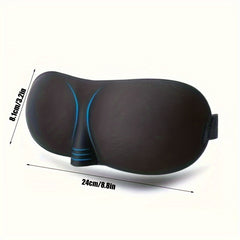Soft Blackout Sleep Eye Mask 3D Contoured Blindfold with Adjustable Strap