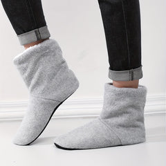 Men's Cozy Plush Booties Slippers Anti-Skid Winter Shoes