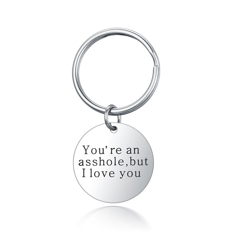 Stainless Steel Couple Keychain Men Women