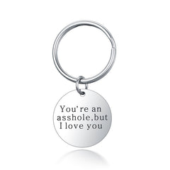 Stainless Steel Couple Keychain Men Women