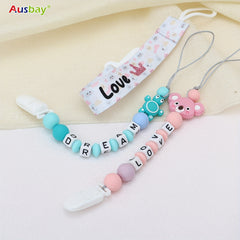 Customized Baby Dummy Clip Personalized Pacifier Leash