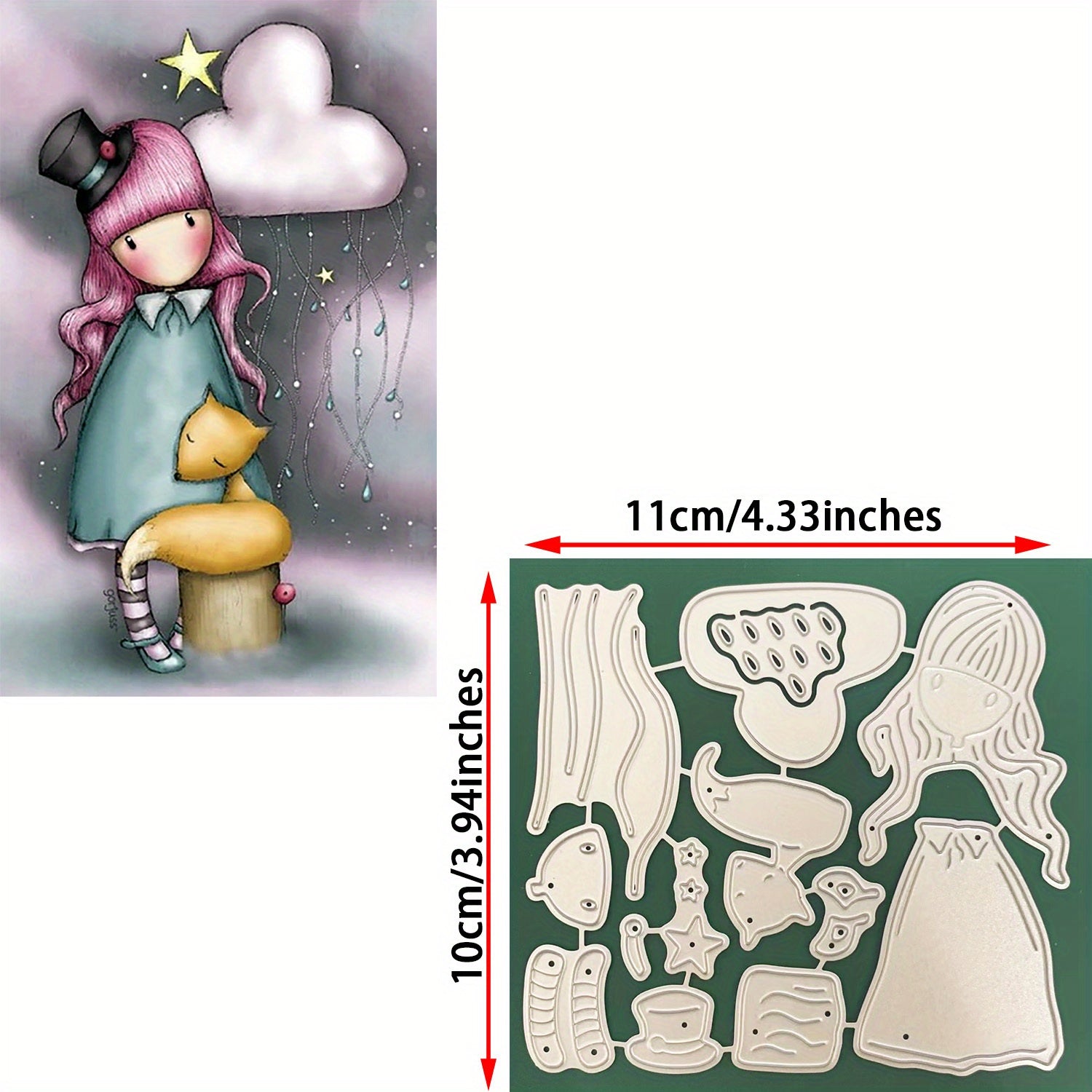 Creative Princess Girl Metal Cutting Dies for DIY Scrapbooking