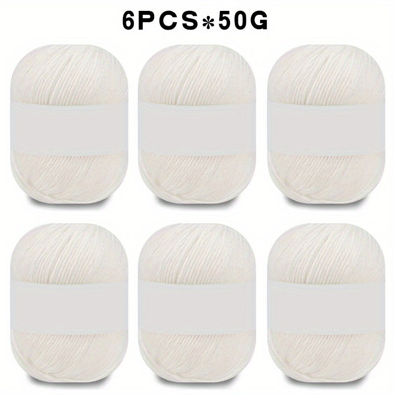 6pcs 6 Strand Soft Yarn for Crochet Projects - Christmas Halloween