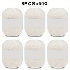 6pcs 6 Strand Soft Yarn for Crochet Projects - Christmas Halloween