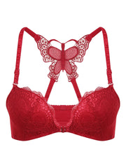 Lace Push Up Bra Embroidery Front Buckle Bra Women's Lingerie