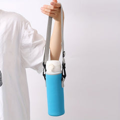 Reusable Water Bottle Bag Adjustable Strap Crossbody Sleeve Outdoor