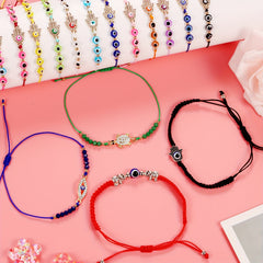 36pcs Evil Eye Bracelets Pack For Women Girls Adjustable Bracelets