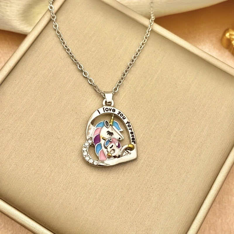 Unicorn Pendant Necklace Gift For Girls