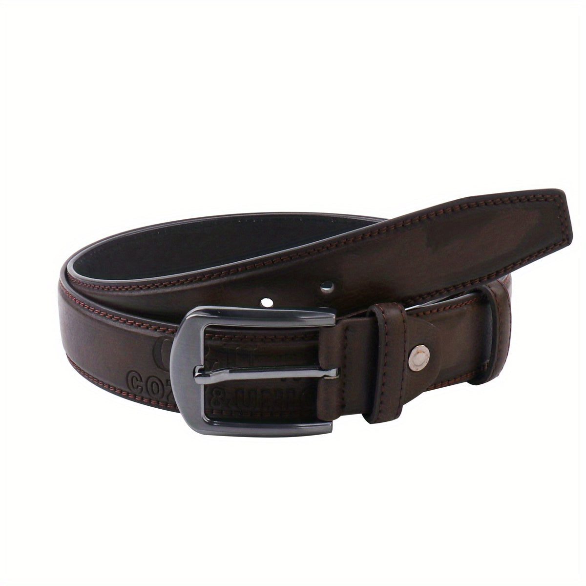 CU Pin Buckle Men's Leather Belt Business Casual Belt