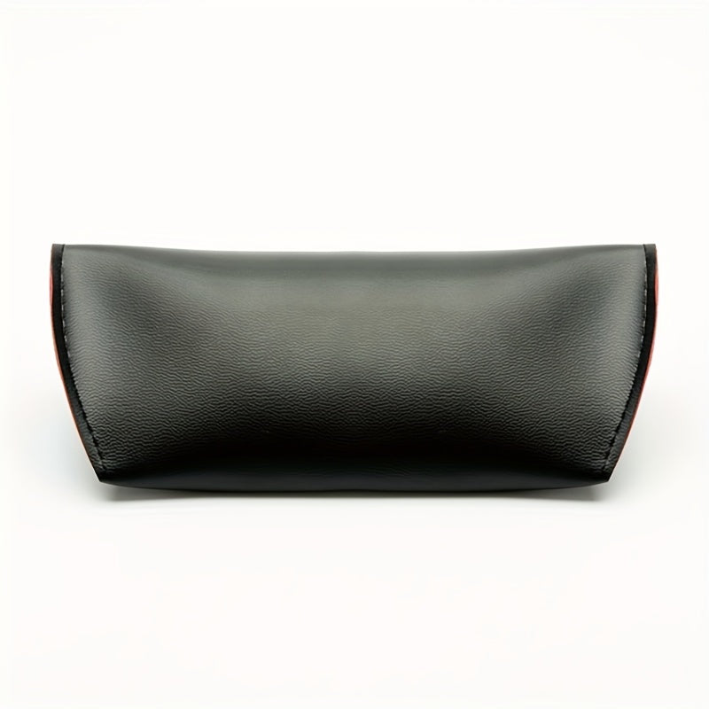 Snap Button Glasses Case Retro PU Leather Sunglasses Reading Glasses Storage Bag