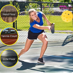 4pcs 40 Holes 74mm Pickleball PE High Elastic Ball For Training