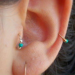 Turquoise Wrapped Nose Ring Body Piercing Jewelry