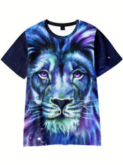 Boy's Lion Graphic T Shirt 3D Print Active Breathable Tee Top