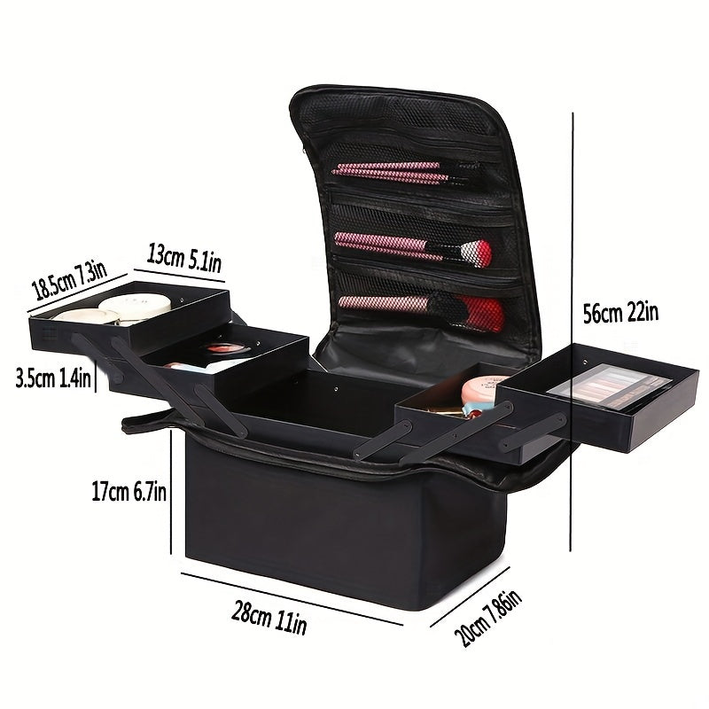 Large Makeup Travel Train Case Plus Size Nail Supply Organizers & Storage