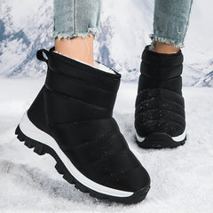 Waterproof Plush Lined Furry Thermal Snow Boots Fall Winter Keep Warm