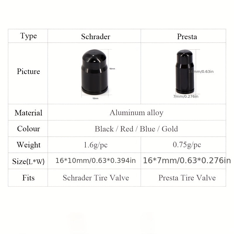 2PCS TOOPRE Bike Valve Caps Aluminum Alloy Vacuum Tire Law Compliant