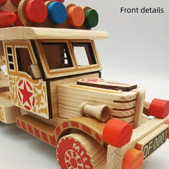 Rocket Military Wooden Model Car Toy Gift Hot Ornament