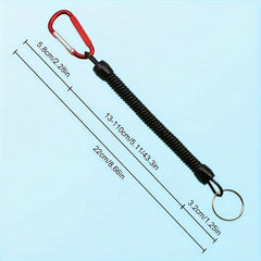 3pcs Anti-lost Retractable Keychain Spring Rope for Outdoor Camping Hiking