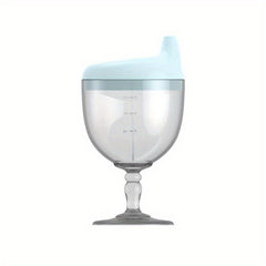 Kids Wine Sippy Cup Plastic Glass Lid Baby Goblet Beverage Mug Milk Bottle